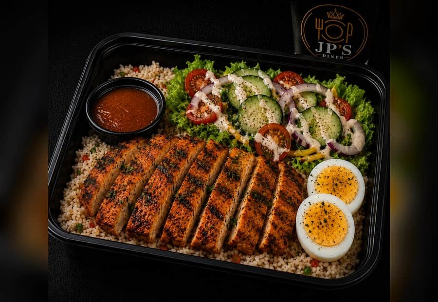 Rice Box with Meat of Choice and Sauce